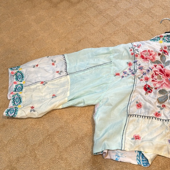 Embroidered Johnny Was Silk Kimono - Picture 10 of 13